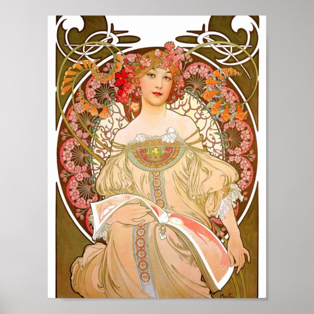 Alfons  Mucha Reverie Poster (Front)