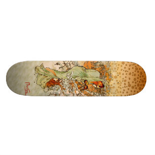 Alfons Mucha Winter Skateboard