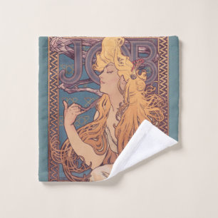 Alfonse Mucha Job Art Nouveau woman Bath Towel Set