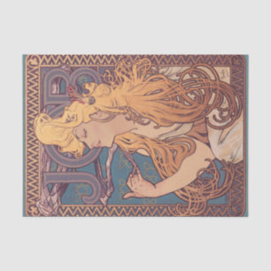 Alfonse Mucha Job Art Nouveau woman Tissue Paper
