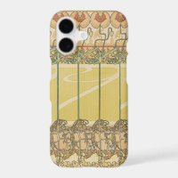 Alfonse Mucha Poppies Art Nouveau Floral Wallpaper