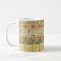 Alfonse Mucha Poppies Art Nouveau Floral Wallpaper