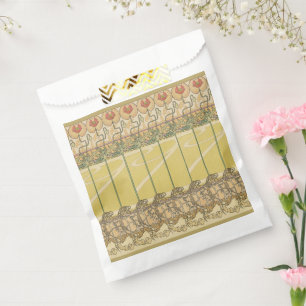 Alfonse Mucha Poppies Art Nouveau Floral Wallpaper Favour Bags