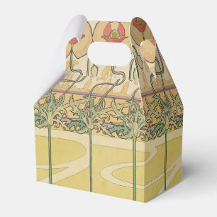 Alfonse Mucha Poppies Art Nouveau Floral Wallpaper Favour Box
