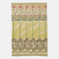 Alfonse Mucha Poppies Art Nouveau Floral Wallpaper