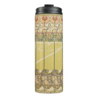 Alfonse Mucha Poppies Art Nouveau Floral Wallpaper