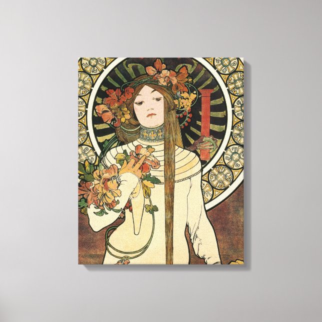 Alfonse Mucha Trappistine Nouveau Canvas Print (Front)