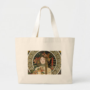 Alfonse Mucha Trappistine Nouveau Large Tote Bag