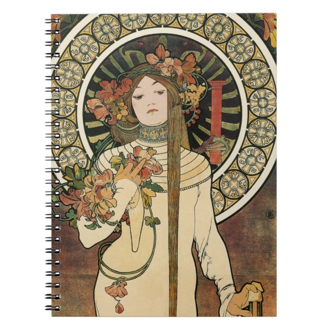 Alfonse Mucha Trappistine Nouveau Notebook (Front)
