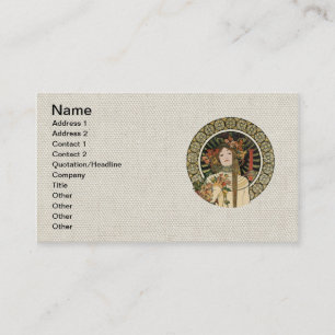 Alfonse Mucha Trappistine Nouveau Vintage Poster Business Card