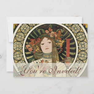 Alfonse Mucha Trappistine Nouveau Vintage Poster Invitation