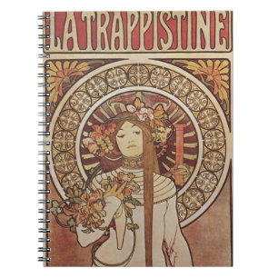 Alfonse Mucha Trappistine Nouveau Vintage Poster Notebook