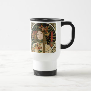 Alfonse Mucha Trappistine Nouveau Vintage Poster Travel Mug