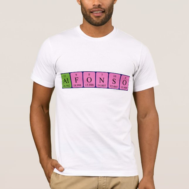 Alfonso periodic table name shirt (Front)