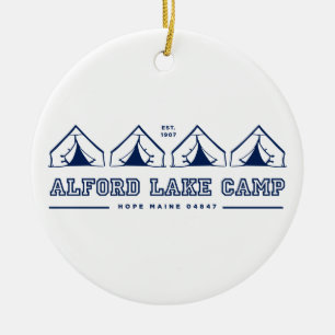 Alford Lake Camp Tent Line Ornament