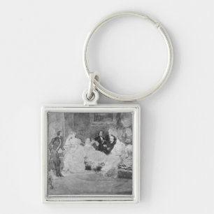 Alfred de Musset Eugene Delacroix Key Ring