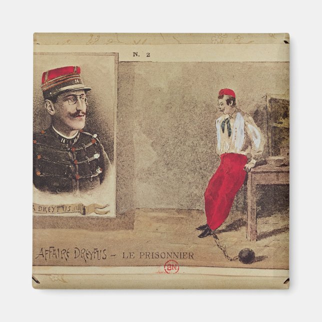 Alfred Dreyfus  as a prisoner, 1894-1906 Magnet (Front)