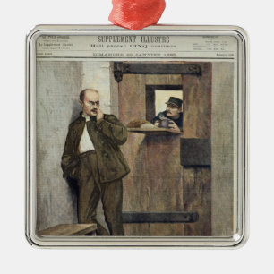 Alfred Dreyfus in Prison Metal Tree Decoration