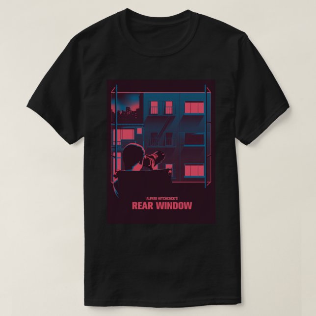 Alfred Hitchcock - Rear Window Greeting Card T-Shirt (Design Front)