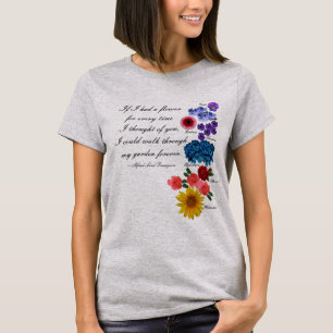 Alfred Lord Tennyson Garden Quote Romantic Floral T-Shirt