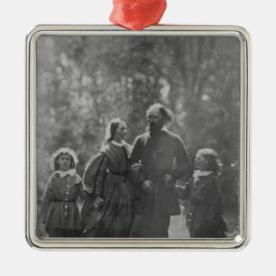 Alfred, Lord Tennyson Metal Tree Decoration