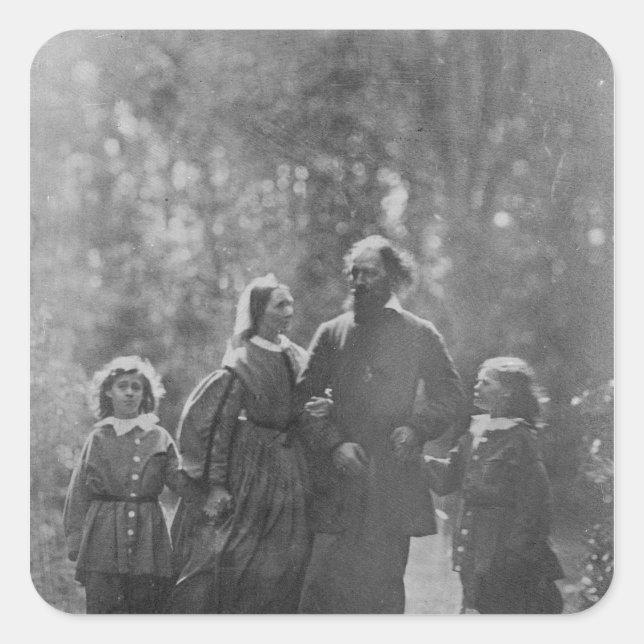 Alfred, Lord Tennyson Square Sticker (Front)