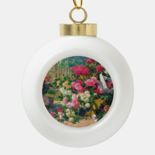 Alfred Petit Flower Baskets and Flower Pots in... Ceramic Ball Christmas Ornament