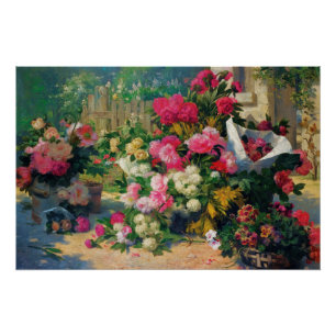 Alfred Petit Flower Baskets and Flower Pots in... Poster