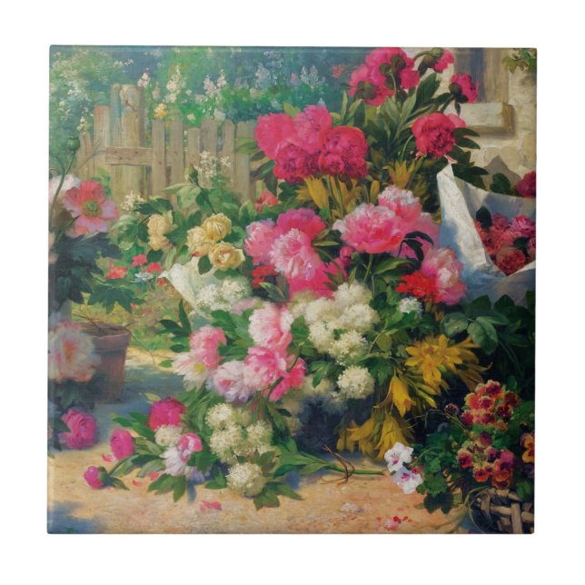 Alfred Petit Flower Baskets and Flower Pots in... Tile (Front)