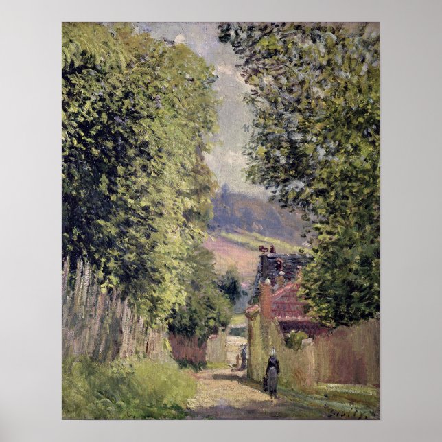 Alfred Sisley | A Road in Louveciennes Poster (Front)