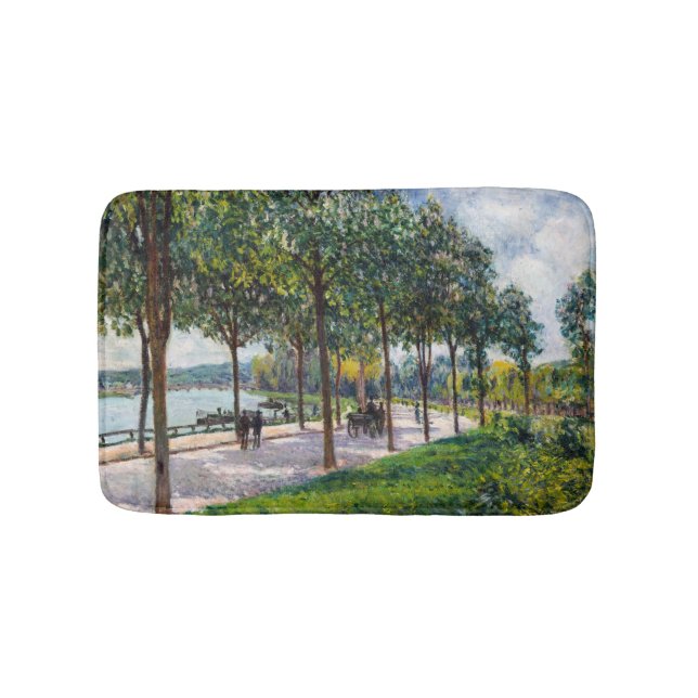 Alfred Sisley - Allee of Chestnut Trees Bath Mat (Front)