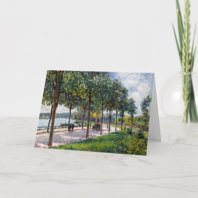 Alfred Sisley - Allee of Chestnut Trees Card (Front)