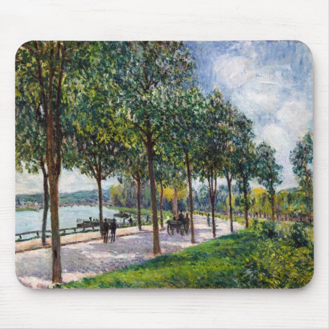 Alfred Sisley - Allee of Chestnut Trees Mouse Mat (Front)