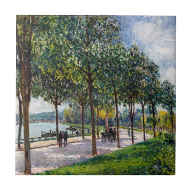 Alfred Sisley - Allee of Chestnut Trees Tile (Front)