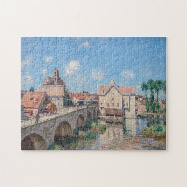 Alfred Sisley artwork - Le Pont de Moret Jigsaw Puzzle (Horizontal)