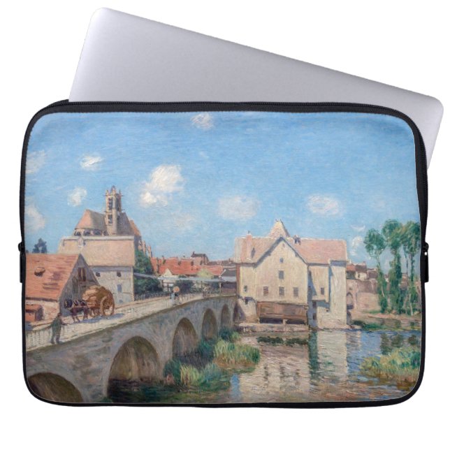 Alfred Sisley artwork - Le Pont de Moret Laptop Sleeve (Front)