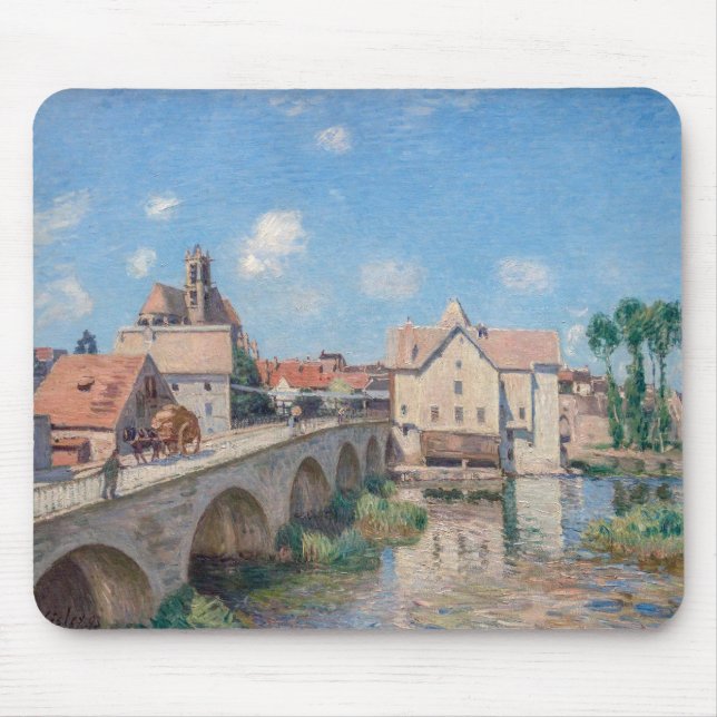 Alfred Sisley artwork - Le Pont de Moret Mouse Mat (Front)