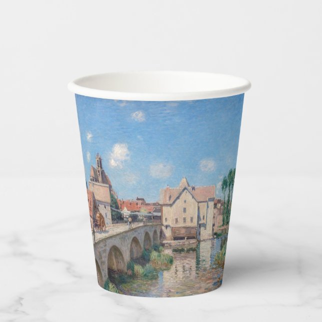 Alfred Sisley artwork - Le Pont de Moret Paper Cups (Front)