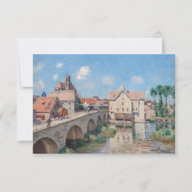 Alfred Sisley artwork - Le Pont de Moret Thank You Card (Front)