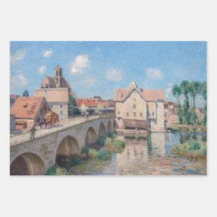 Alfred Sisley artwork - Le Pont de Moret Wrapping Paper Sheet