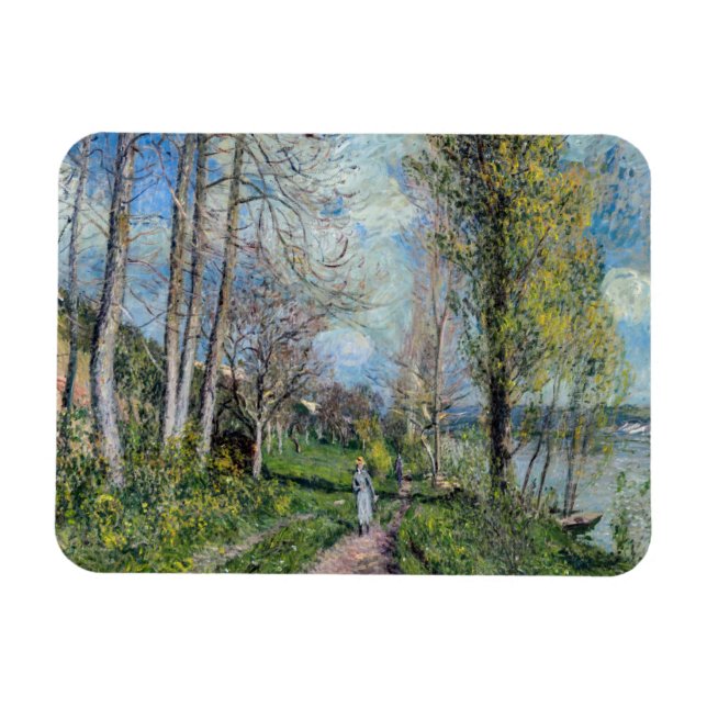 Alfred Sisley - Banks of the Seine at By Magnet (Horizontal)