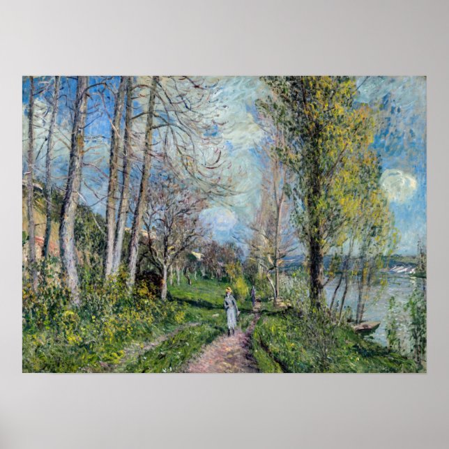 Alfred Sisley - Banks of the Seine at By Poster (Front)
