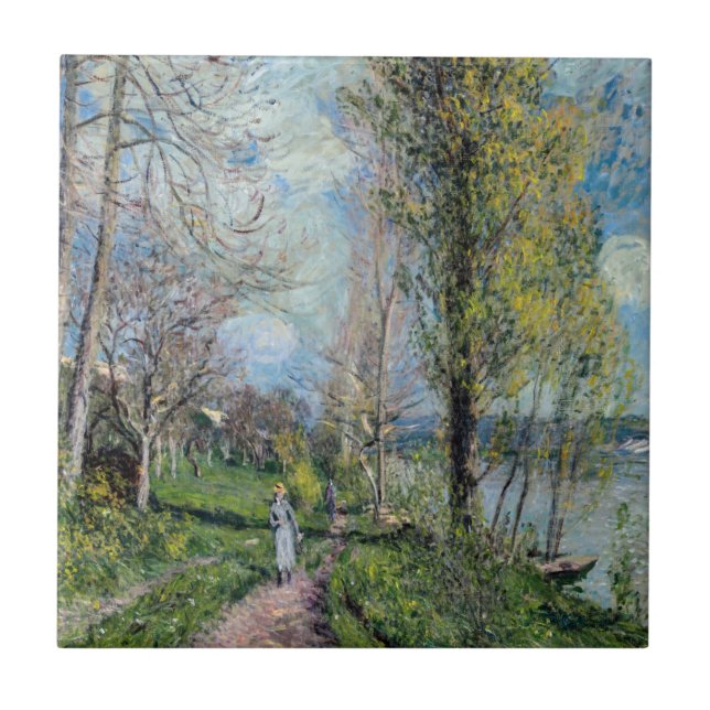 Alfred Sisley - Banks of the Seine at By Tile (Front)