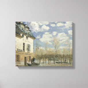 Alfred Sisley - Boat in the Flood at Port Marly Canvas Print