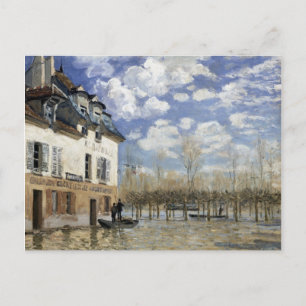 Alfred Sisley Boat in the Flood at Port Marly Postcard
