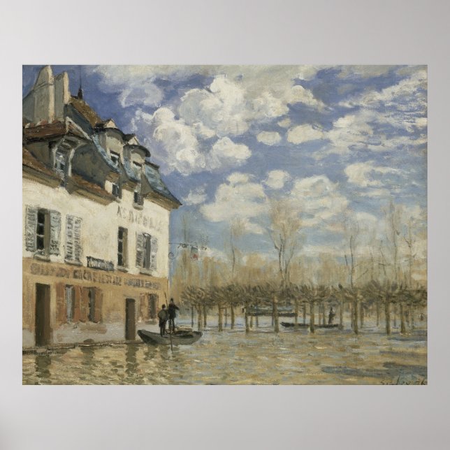 Alfred Sisley Boat in the Flood at Port Marly  Poster (Front)