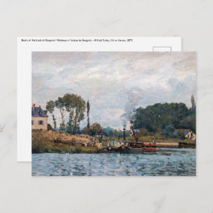Alfred Sisley - Boats at the Lock at Bougival Postcard