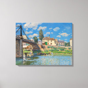 Alfred Sisley - Bridge at Villeneuve-la-Garenne Canvas Print