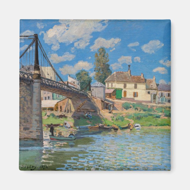 Alfred Sisley - Bridge at Villeneuve-la-Garenne Magnet (Front)
