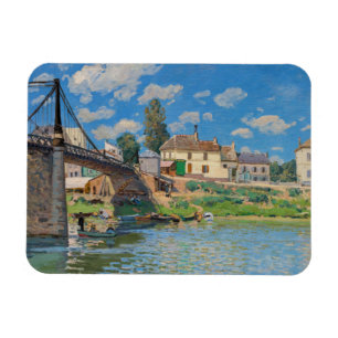 Alfred Sisley - Bridge at Villeneuve-la-Garenne Magnet